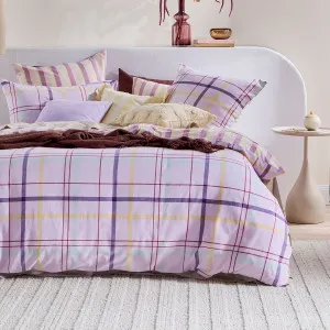 Habitat Ellah Check Quilt Cover Set Lavender Purple by Habitat, a Quilt Covers for sale on Style Sourcebook