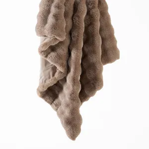 Muse Prague Faux Fur Throw Truffle by Muse, a Throws for sale on Style Sourcebook