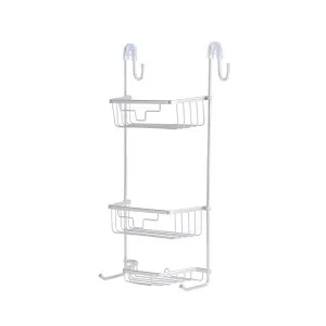 Habitat Rowan Over The Door Shower Caddy Satin Chrome by Habitat, a Bathroom Accessories for sale on Style Sourcebook