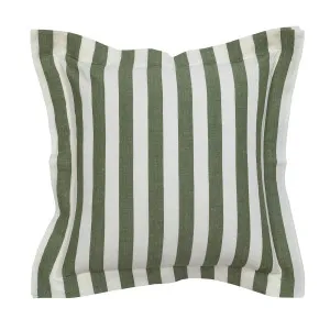 Muse Frankie Stripe Feather Cushion Olive/ White by Muse, a Cushions, Decorative Pillows for sale on Style Sourcebook