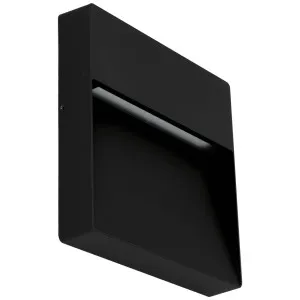 Domus Zeke Pro 5 24V Modern Square Outdoor Surface Mounted LED Wall/Step Light - Black by Domus, a Outdoor Lighting for sale on Style Sourcebook