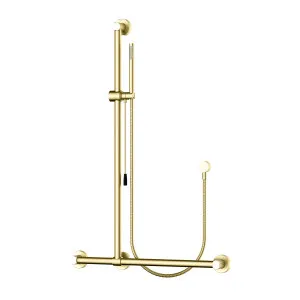 Beaumonts Assisted Living Haven Accessible Rail Shower Brushed Gold by BT Assisted Living, a Laundry Taps for sale on Style Sourcebook