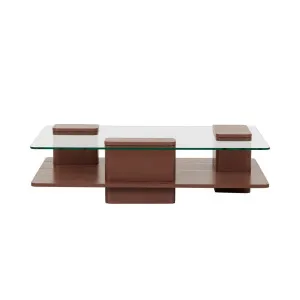 Teddy Coffee Table - Clear Tempered Glass - Brick by GlobeWest, a Coffee Table for sale on Style Sourcebook