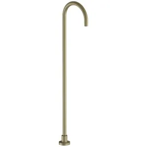 Fantini Nostromo Gooseneck Freestanding Bath Spout - Matte British Gold PVD 50P69350Z by Fantini, a Kitchen Taps & Mixers for sale on Style Sourcebook