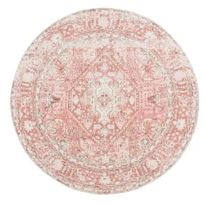 Beatrice Peach Transitional Washable Round Rug by Miss Amara, a Persian Rugs for sale on Style Sourcebook