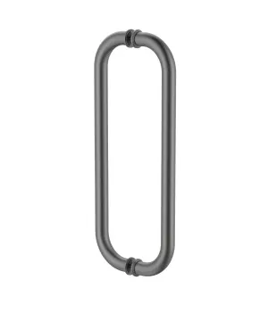 Round Double D Style Double Pull Shower Handle 450 mm Brushed Gun Metal by Estelle, a null for sale on Style Sourcebook