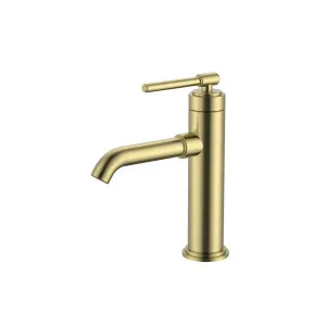Manhattan Basin Mixer Brushed Gold by Haus25, a Bathroom Taps & Mixers for sale on Style Sourcebook