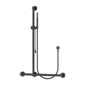 Beaumonts Assisted Living Haven Accessible Rail Shower Matte Black by BT Assisted Living, a Laundry Taps for sale on Style Sourcebook