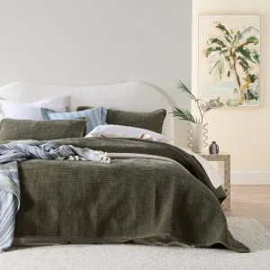 Habitat Olivia Chenille Coverlet Set Deep Green by Habitat, a Quilts & Bedspreads for sale on Style Sourcebook