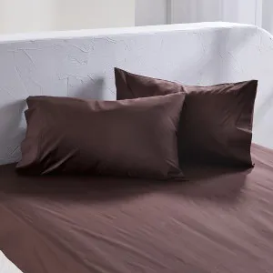 Pillow Talk 300Tc Cotton Fitted Sheet Set Chocolate Brown by Pillow Talk, a Sheets for sale on Style Sourcebook