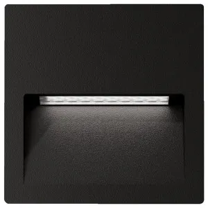 Domus Zac Pro 5 24V Square LED Outdoor Recessed Wall/Step Light - Black by Domus, a Wall Lighting for sale on Style Sourcebook