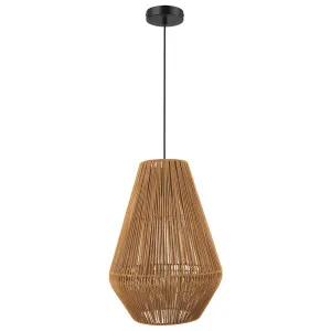 Domus Carter Woven Paper Rope Teardrop Large Pendant - Natural by Domus, a Lighting for sale on Style Sourcebook