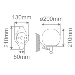 Domus Siena Contemporary Outdoor Wall Light with Opal Sphere Shade - Federation Green by Domus, a Outdoor Lighting for sale on Style Sourcebook