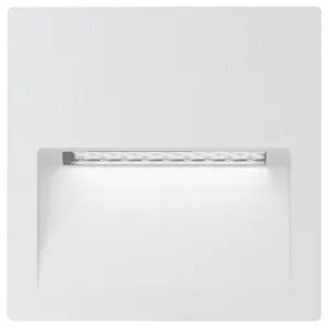Domus Zac Pro 5 240V Square LED Outdoor Recessed Wall/Step Light - White by Domus, a Wall Lighting for sale on Style Sourcebook