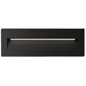 Domus Zac Pro 8 24V Rectangle LED Outdoor Recessed Wall/Step Light - Black by Domus, a Wall Lighting for sale on Style Sourcebook