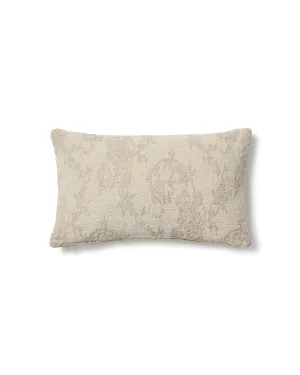 Velina cushion cover in beige washed linen jacquard with floral design 30 x 50 cm by null, a Cushions, Decorative Pillows for sale on Style Sourcebook