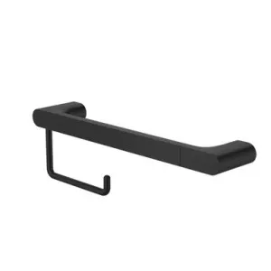 Urbane II Universal Rail 400mm And Toilet Roll Holder Set In Black By Caroma by Caroma, a Bathroom Accessories for sale on Style Sourcebook