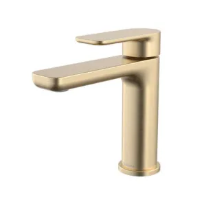 Luna II Basin Mixer Brushed | Made From Brass/Brushed Brass By Caroma by Caroma, a Bathroom Taps & Mixers for sale on Style Sourcebook