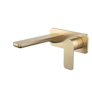 Luna II Easyswitch Wall Basin Or Bath Mixer (Complete Kit) 180mm Brushed | Made From Brass/Brushed Brass By Caroma by Caroma, a Bathroom Taps & Mixers for sale on Style Sourcebook
