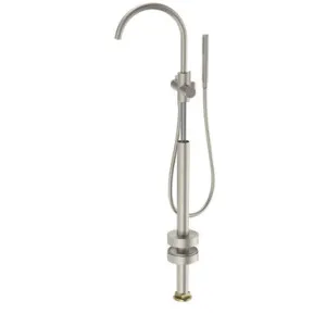 Liano II Freestanding Bath Filler With Hand Shower | Made From Brass In Brushed Nickel By Caroma by Caroma, a Bathroom Taps & Mixers for sale on Style Sourcebook