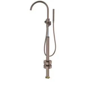 Liano II Freestanding Bath Filler With Hand Shower | Made From Brass In Brushed Bronze By Caroma by Caroma, a Bathroom Taps & Mixers for sale on Style Sourcebook