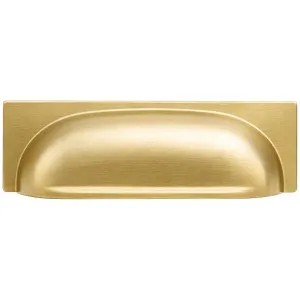 Turner Hastings Arla Verese Cup 96mm Cabinetry Handle - Brushed Brass VS96CB-BB by Turner Hastings, a Bathroom Storage Cabinets for sale on Style Sourcebook