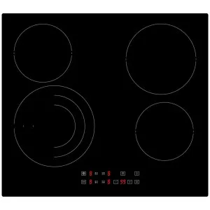 Whirlpool 60cm 4 Zone Ceramic Cooktop with Triple Zone-Black WRT6340AUS by Whirlpool, a Cooktops for sale on Style Sourcebook