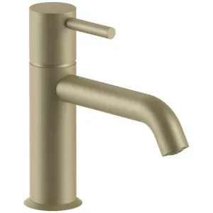 Fantini Nostromo Extended Spout Pin Lever Basin Mixer - Matte British Gold PVD 50P6E803WFZ by Fantini, a Kitchen Taps & Mixers for sale on Style Sourcebook