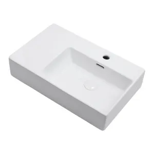 BT Assisted Living Arial Wall Mounted Basin 1TH Right Hand Bowl Gloss White 600x420 by BEAUMONTS, a Basins for sale on Style Sourcebook