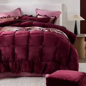 Muse Cosy Cube Comforter Set Berry by Muse, a Quilts & Bedspreads for sale on Style Sourcebook