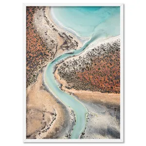 Shark Bay Aerial River & Lake - Art Print by Print and Proper, a Prints for sale on Style Sourcebook