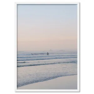 Surfer at Dawn - Art Print by Print and Proper, a Prints for sale on Style Sourcebook