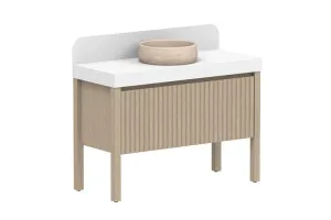 Harper 1200 Centre Bowl Vanity, With Legs, Coastal Oak by ADP, a Vanities for sale on Style Sourcebook