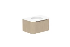 Surry 750 Wall Hung Centre Bowl, Wall Hung, Coastal Oak, Matte Ceramic by ADP, a Vanities for sale on Style Sourcebook