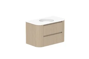 Thea 900 Wall Hung Centre Bowl, Wall Hung, Coastal Oak, Matte Ceramic by ADP, a Vanities for sale on Style Sourcebook
