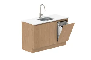 Door & Hamper 1350 Floor Cabinet  - Boston Oak by ADP, a Laundry for sale on Style Sourcebook