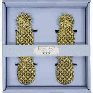4pc Metal Pineapple Napkin rings Dining/gatherings/occassions by La Vida Trading, a Napkins for sale on Style Sourcebook