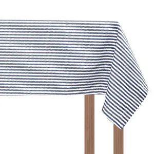 Maison Navy French Cotton Tablecloth 150cmx150cm by NF Living, a Aprons for sale on Style Sourcebook