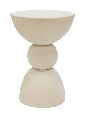 Stoneleigh & Roberson Sultan White Cement Rendered Side Table by Robert Mark, a Side Table for sale on Style Sourcebook