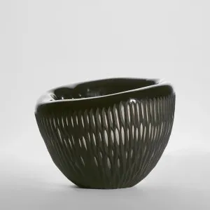 Fossil Low Vase Black by Florabelle Living, a Vases & Jars for sale on Style Sourcebook
