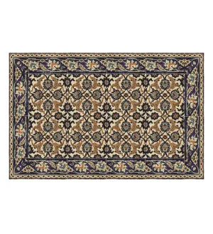 Set of 4 Beija Flor Armenian Framed Amber Vinyl Placemts by French Bazaar, a Aprons for sale on Style Sourcebook