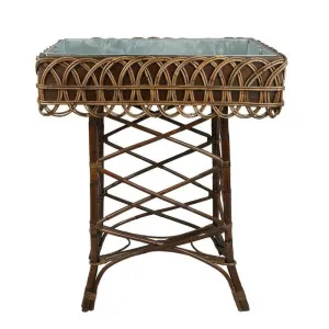 Rattan & Galvanised Iron Potting Table by Florabelle Living, a Plant Holders for sale on Style Sourcebook