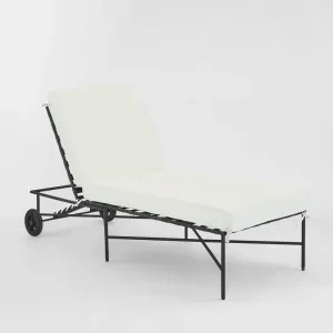 Sheffield Sunlounge Outdoor with White Cushion PRE ORDER 10/03/2026 by Florabelle Living, a Outdoor Sunbeds & Daybeds for sale on Style Sourcebook