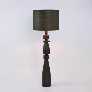 Magnus Wood Floor Lamp Black Base with Black Shade by Florabelle Living, a Floor Lamps for sale on Style Sourcebook