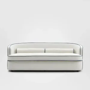 Brighton Hamptons 3 seat sofa Ivory with blue piping by Florabelle Living, a Sofas for sale on Style Sourcebook