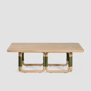 Vita Outdoor Undercover Coffee Table Natural & Green ETA 04/04/2026 by Florabelle Living, a Tables for sale on Style Sourcebook