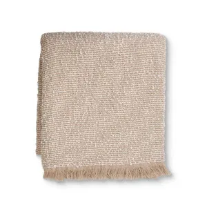 Clara Beige/Cream Textured Throw 160x200cm by Madras Link, a Throws for sale on Style Sourcebook