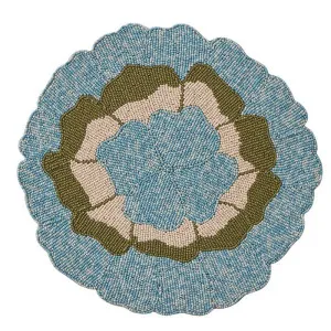 Beth Beaded Placemat 35cm Blue/Green by Coast to Coast, a Aprons for sale on Style Sourcebook