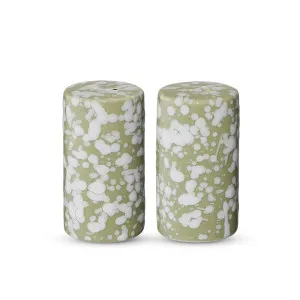 Speckle Green/White Salt & Pepper Shaker Set by Madras Link, a Salt & Pepper Mills for sale on Style Sourcebook