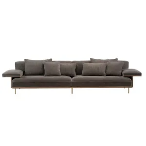 De La Espada Belle Reeve Sofa System - Long Sofa with 2 Armrest - White Oiled Oak with Phlox 243 Upholstery and Brass Feet 122WOOPHLOX243 by De La Espada, a Sofas for sale on Style Sourcebook